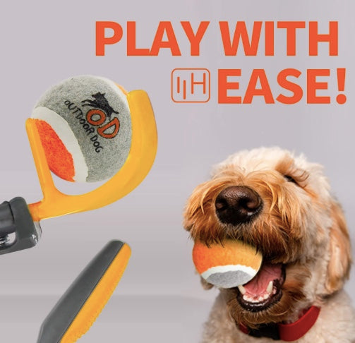 Ball thrower and ball.