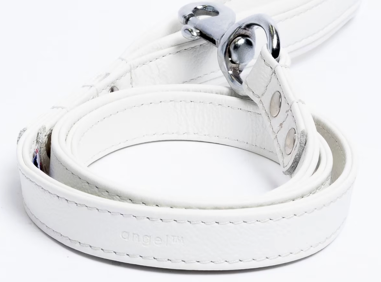 White leather dog lead NZ