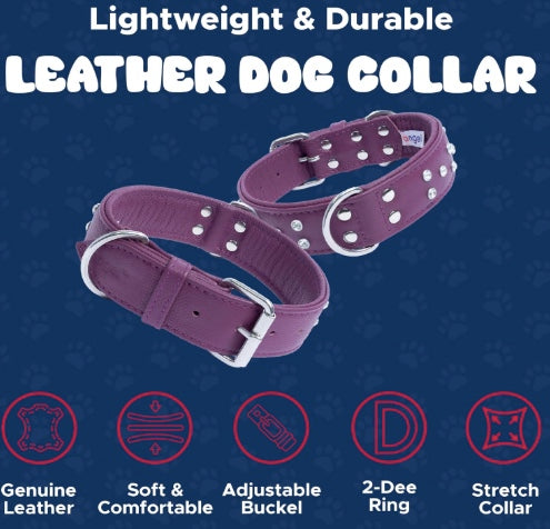 Shows the benefits of buying an Angel leather collar.