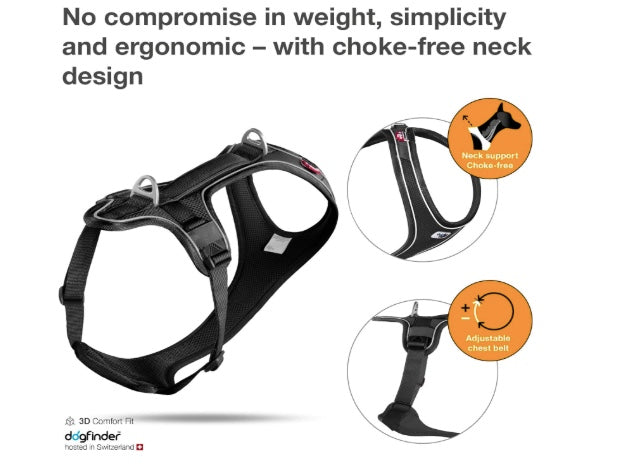 Adjustable dog harness black