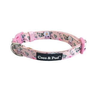 Pretty Provence Rose pink dog collar