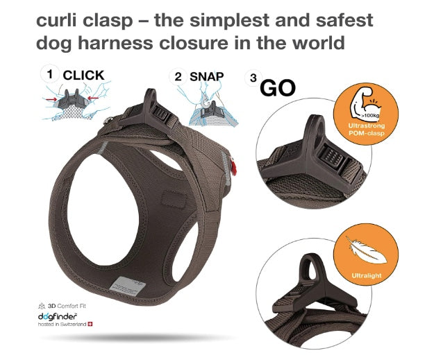 The simplest and safest dog harness closure in the world.