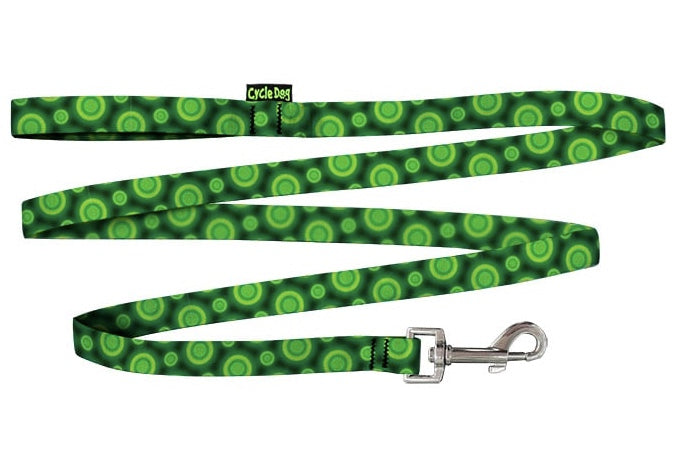 Green eco weave dog lead.
