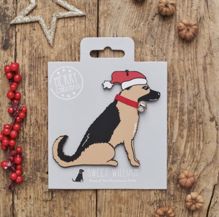 German Shepherd Christmas Tree Decoration