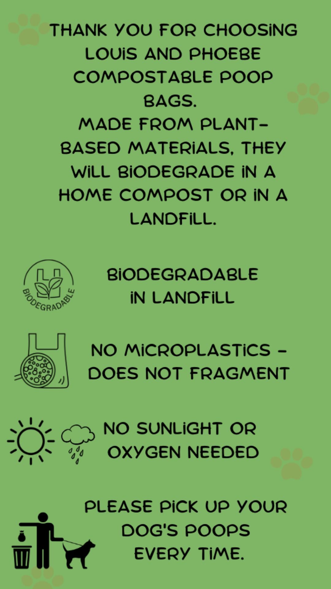 Bigger and stronger poop bags protecting you and the planet.