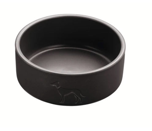 Lovely heavy ceramic dog bowl Hunter Osby.
