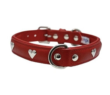 Best quality leather dog collar Hearts New Zealand