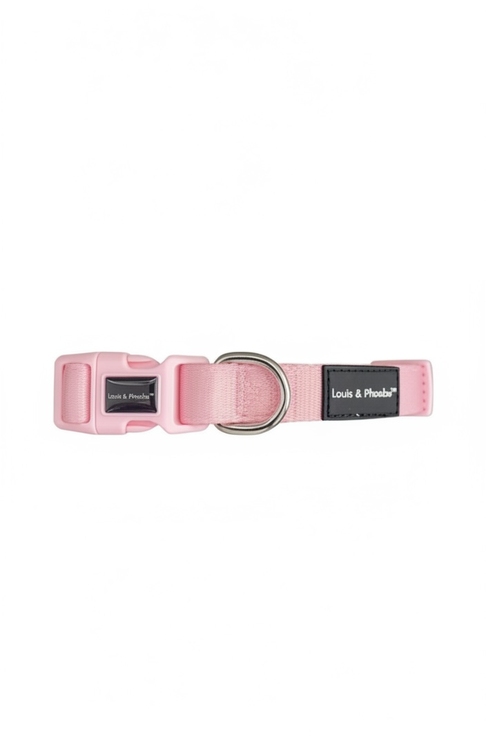 Pink collar with soft candy striped neoprene inside and soft pink on the outside. New Zealand