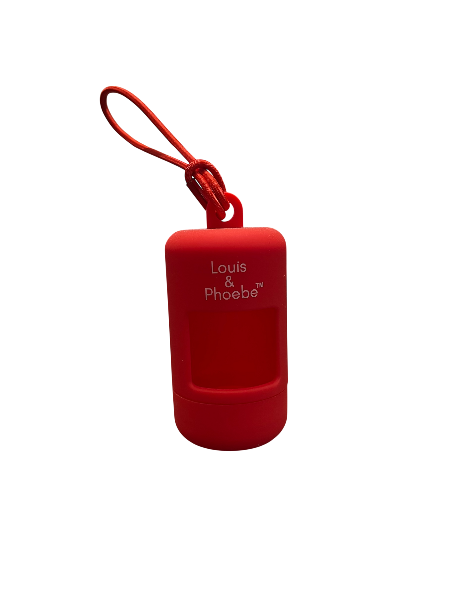 Durable poop bag holder red.
