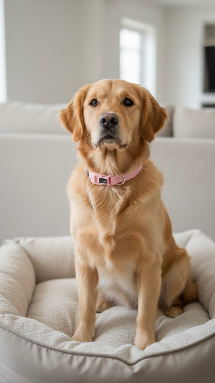 Louis and Phoebe Collar candy stripe pink