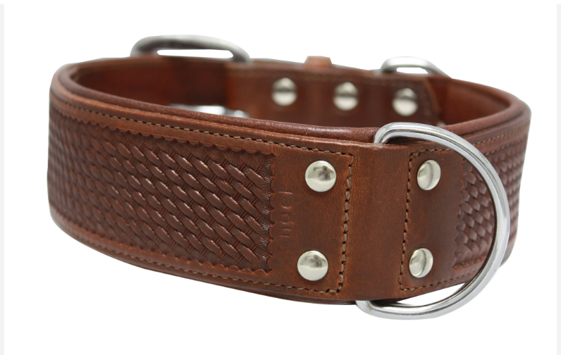 Santa Fe Leather Dog Collar New Zealand