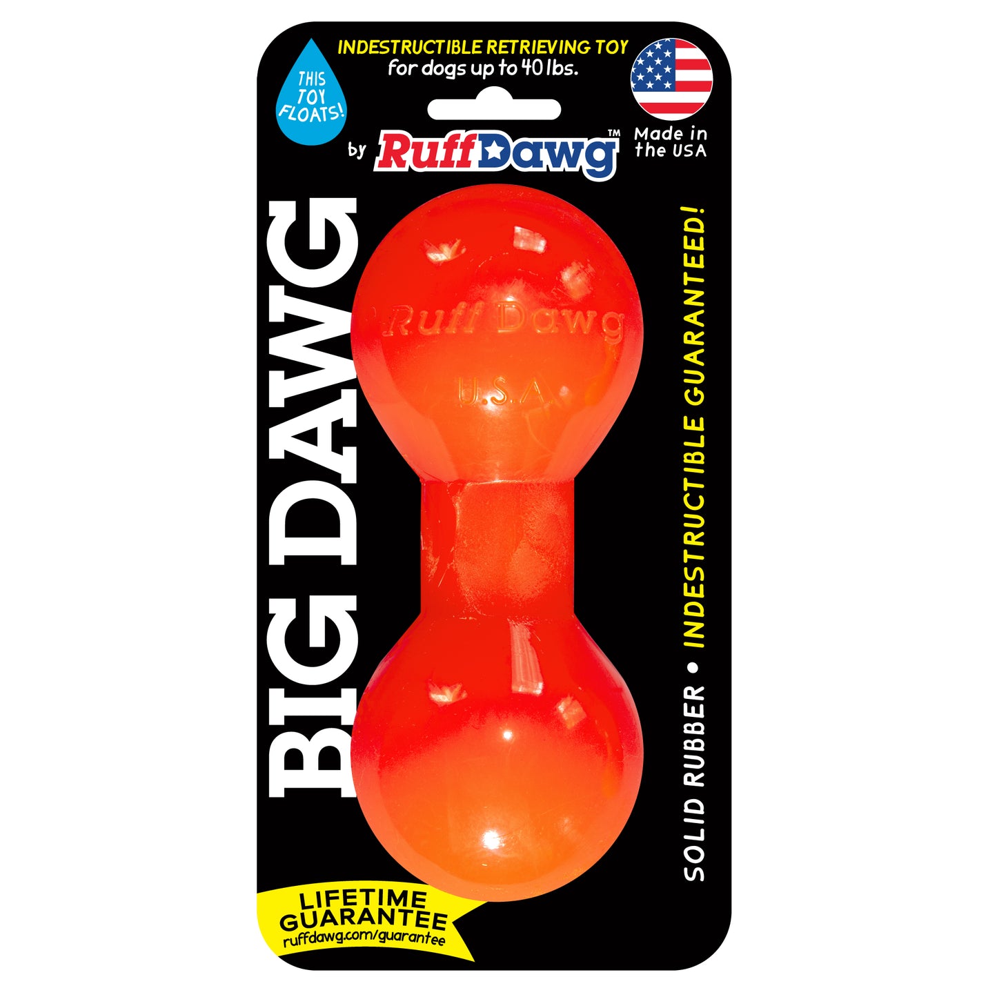 RuffDawg Rubber Dog Toy for medium dogs