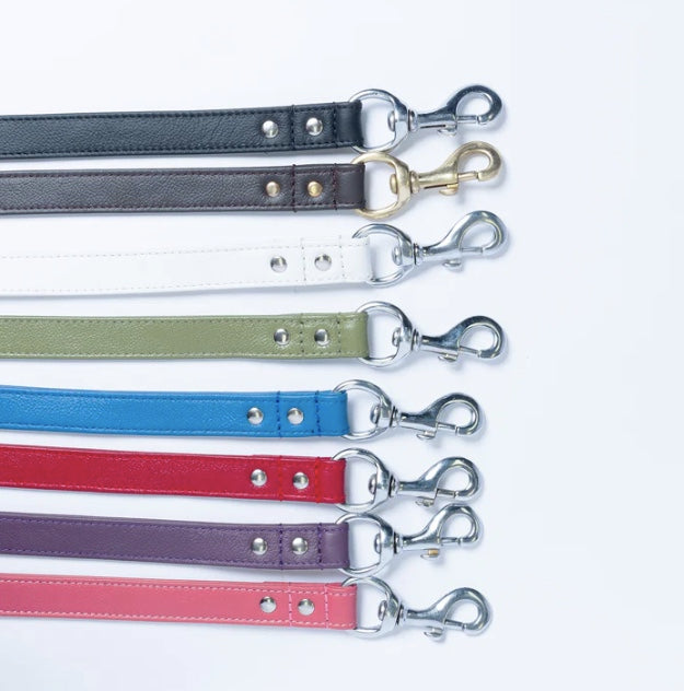 Angel Alpine leather dog leads 1cm x 112cm long
