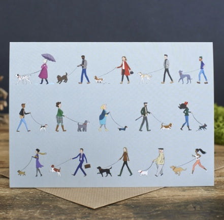 Sweet William Dog Walkers Greeting Card