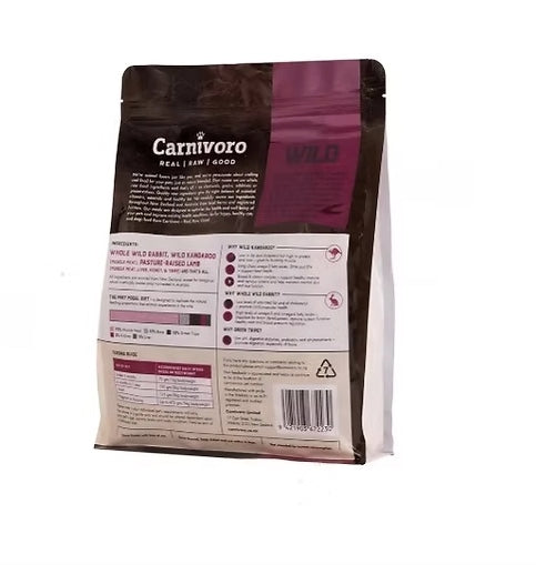 Carnivoro Rabbit, Roo & Lamb Pellets Tripe 1kg
