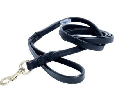 Angel Braided Leather Dog Leash