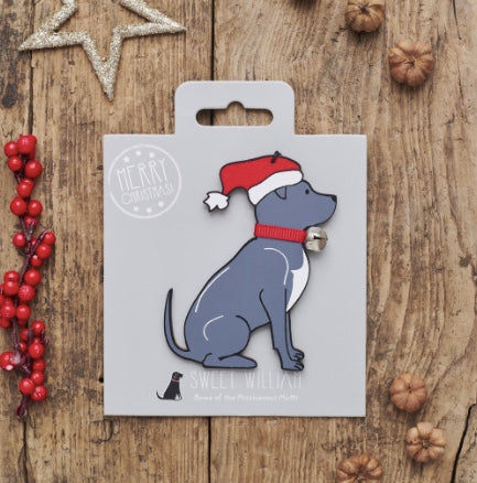 Staffordshire Bull Terrier Christmas Tree Decoration