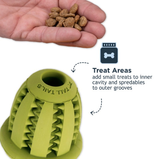 Add small treats to our rubber toys
