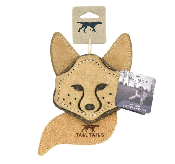Tall Tails leather dog toy
