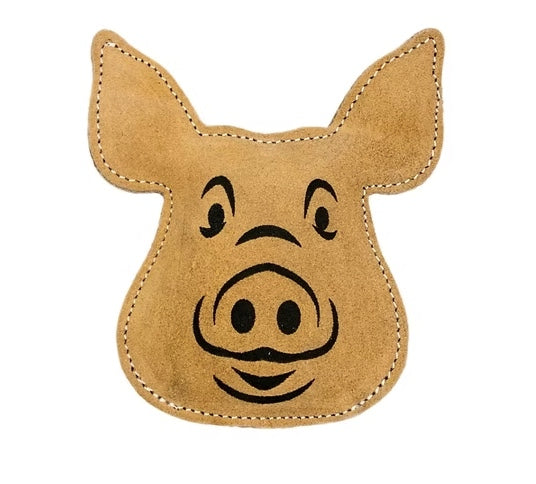 Leather dog toy