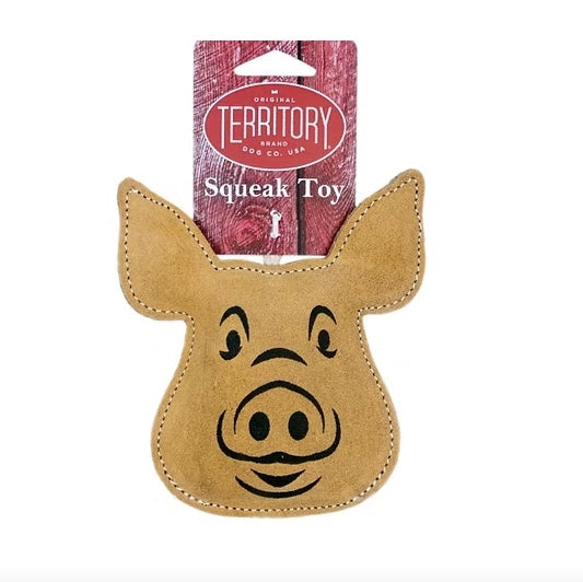Leather dog toy