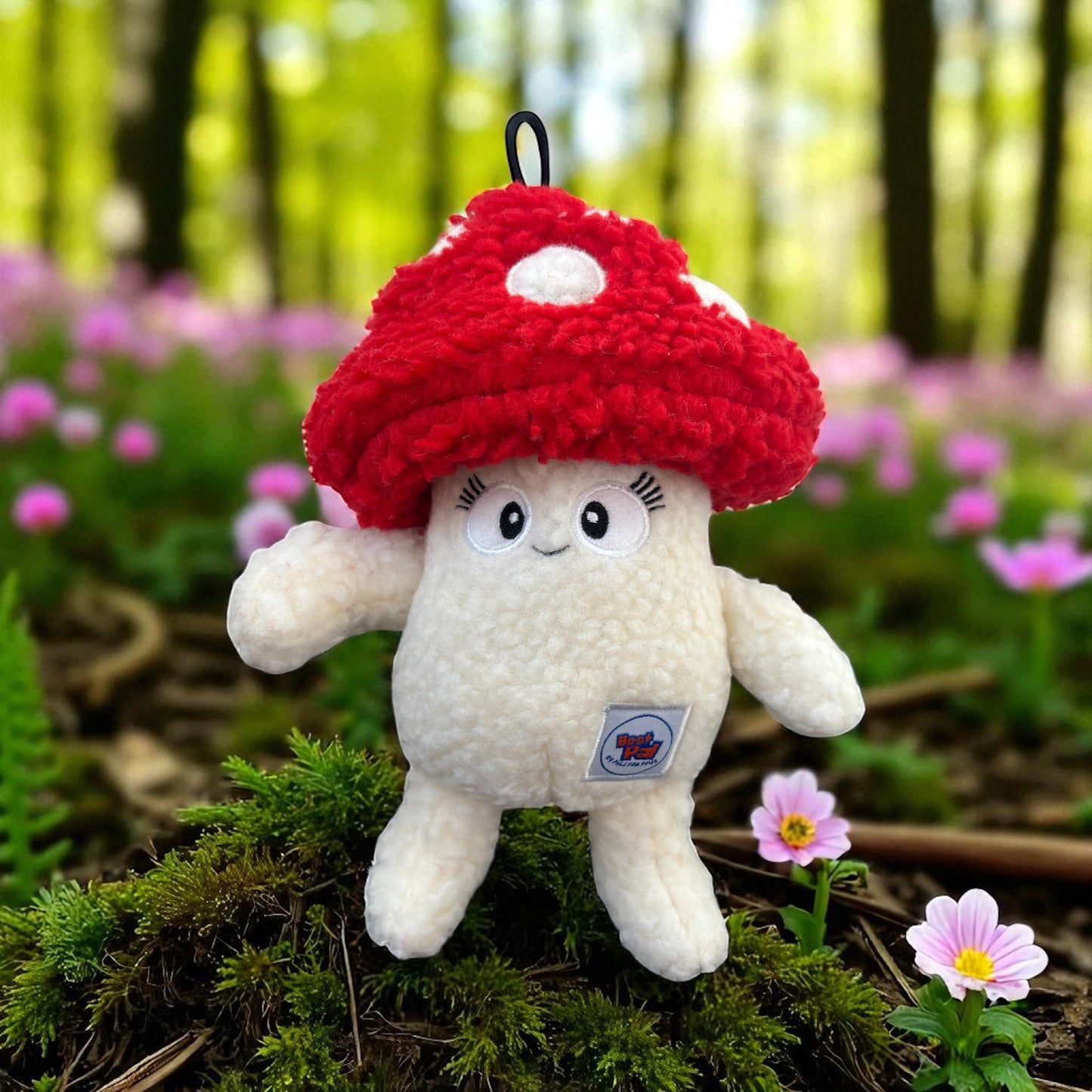 Treat hiding plush dog toy