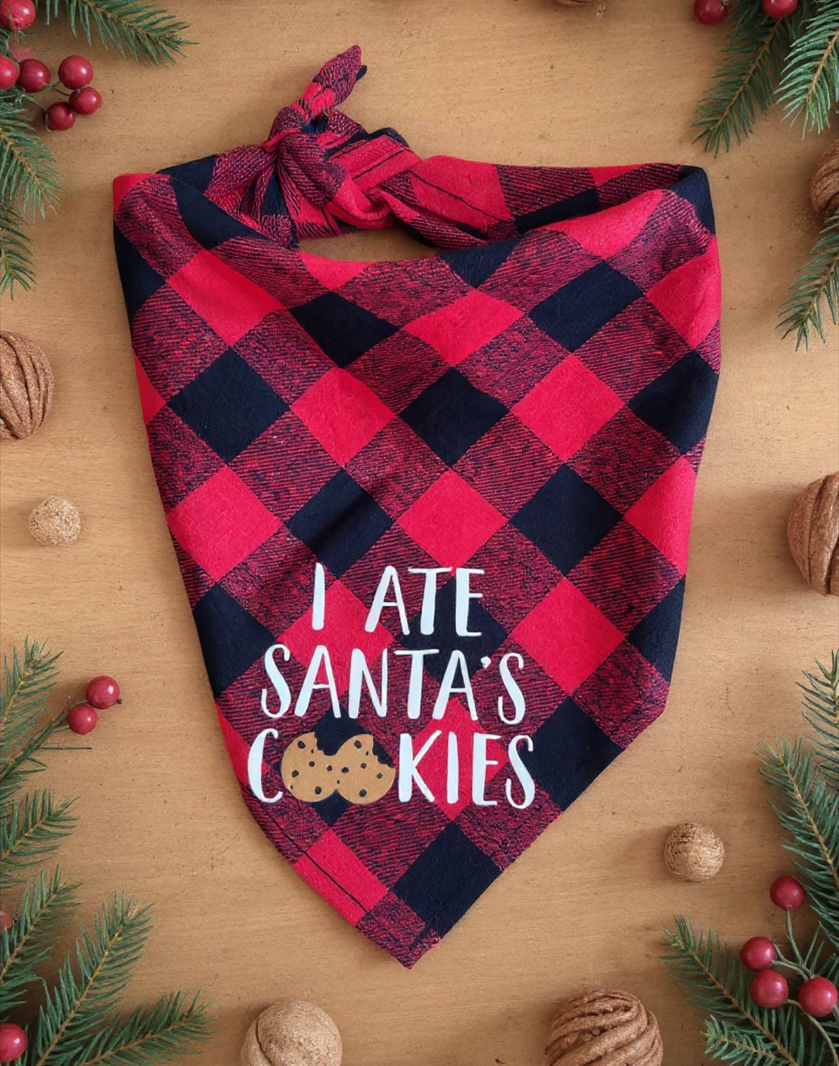 Christmas bandanas "I ate Santa's Cookies"