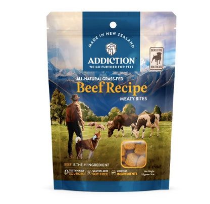 Made with limited ingredients and beef is the main ingredient.