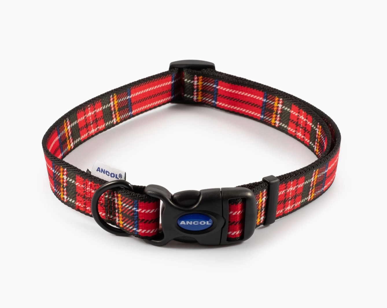 Tartan dog collar red New Zealand