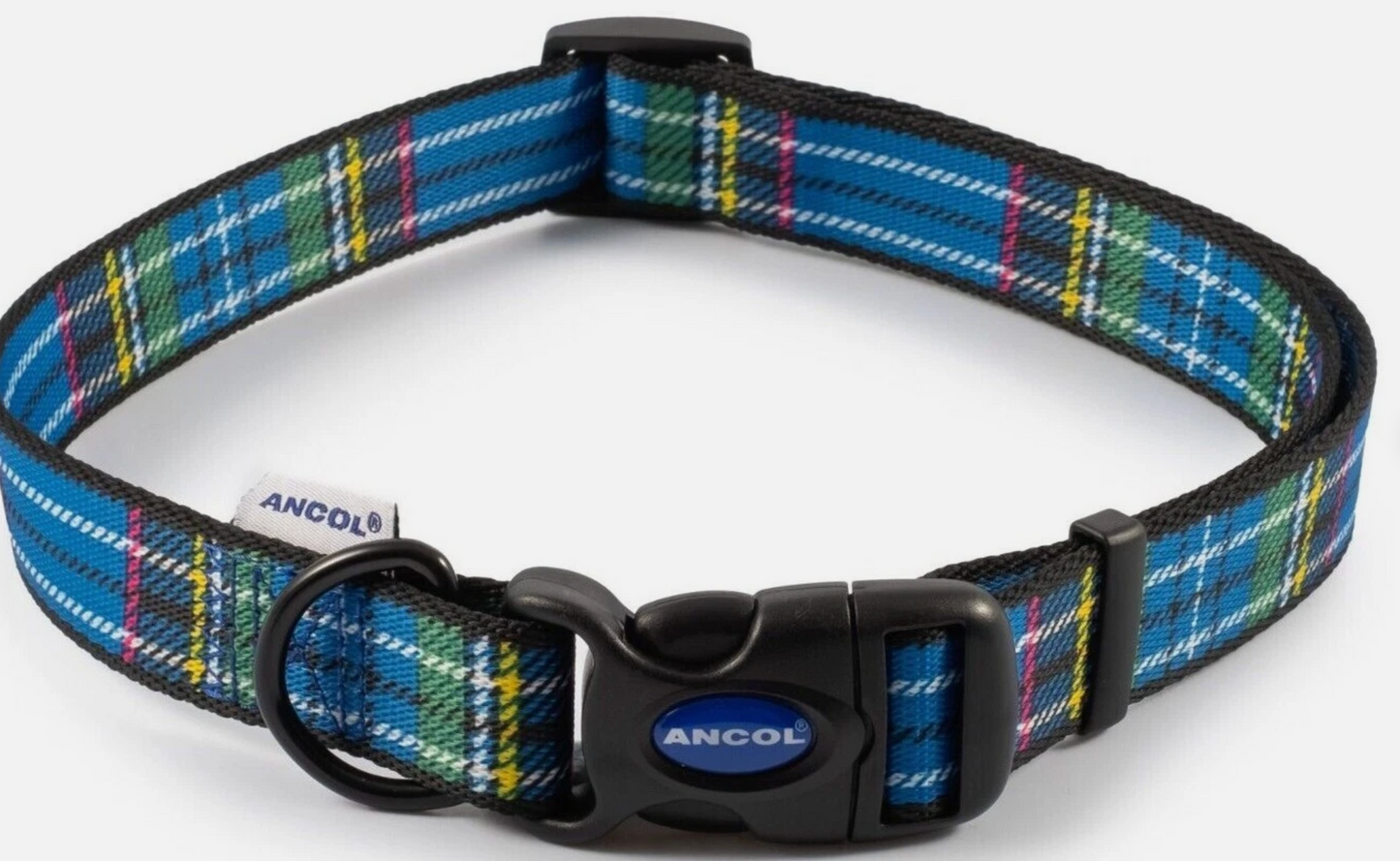 Blue tartan dog collar New Zealand