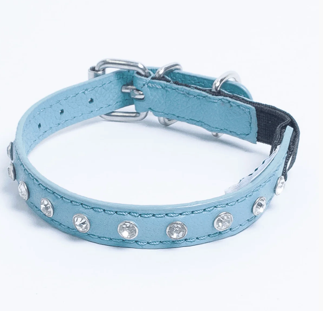 Diamond leather cat collar New Zealand