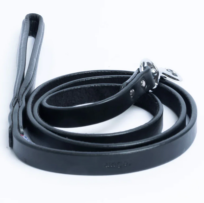 Black leather dog lead 6ft NZ