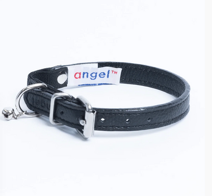 Black leather cat collar New Zealand