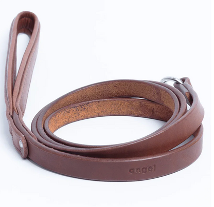 Brown leather dog leash NZ