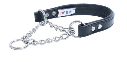 Leather Martingale dog collar for dogs that pull