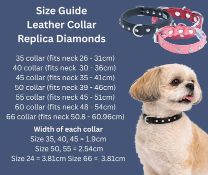 Angel replica diamonds dog collar size guide NZ