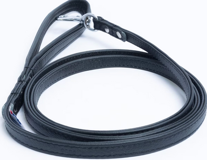 Black leather dog leash NZ