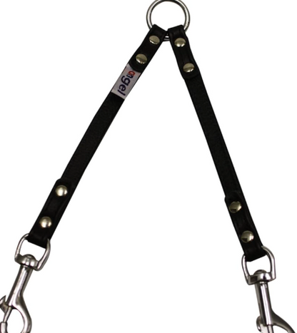 Angel leather coupler for walking two dogs New Zealand