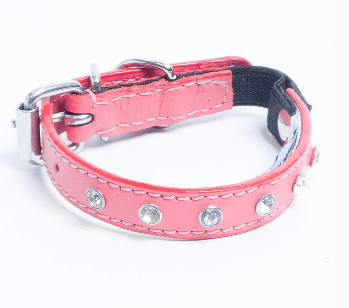 Replica Diamonds Cat Collar Pink Leather