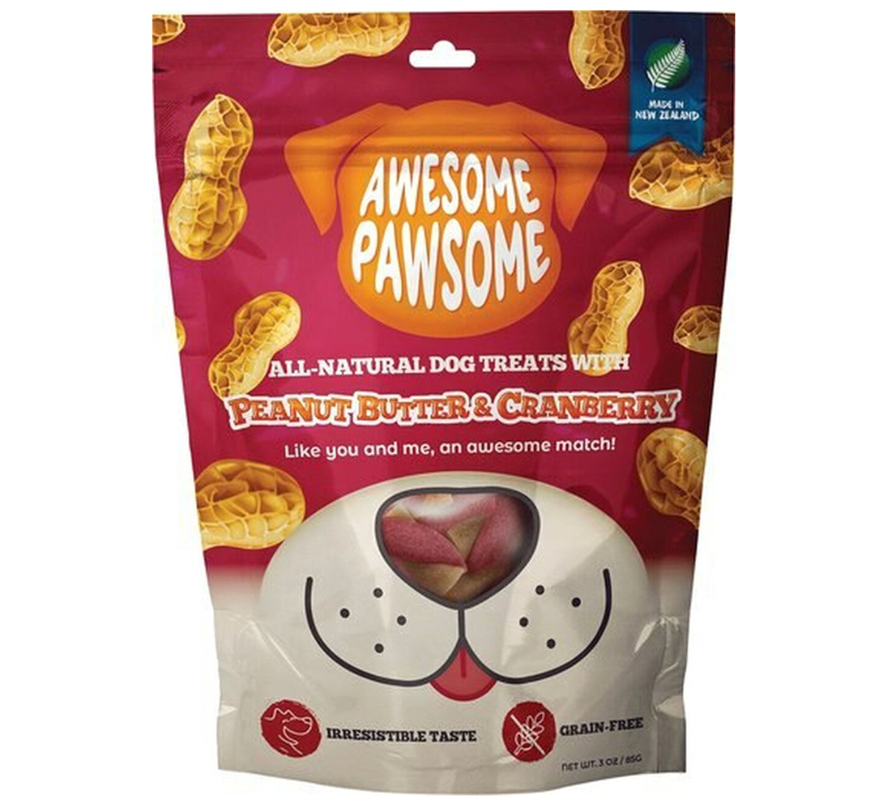 Peanut Butter & Cranberry dog treats NZ