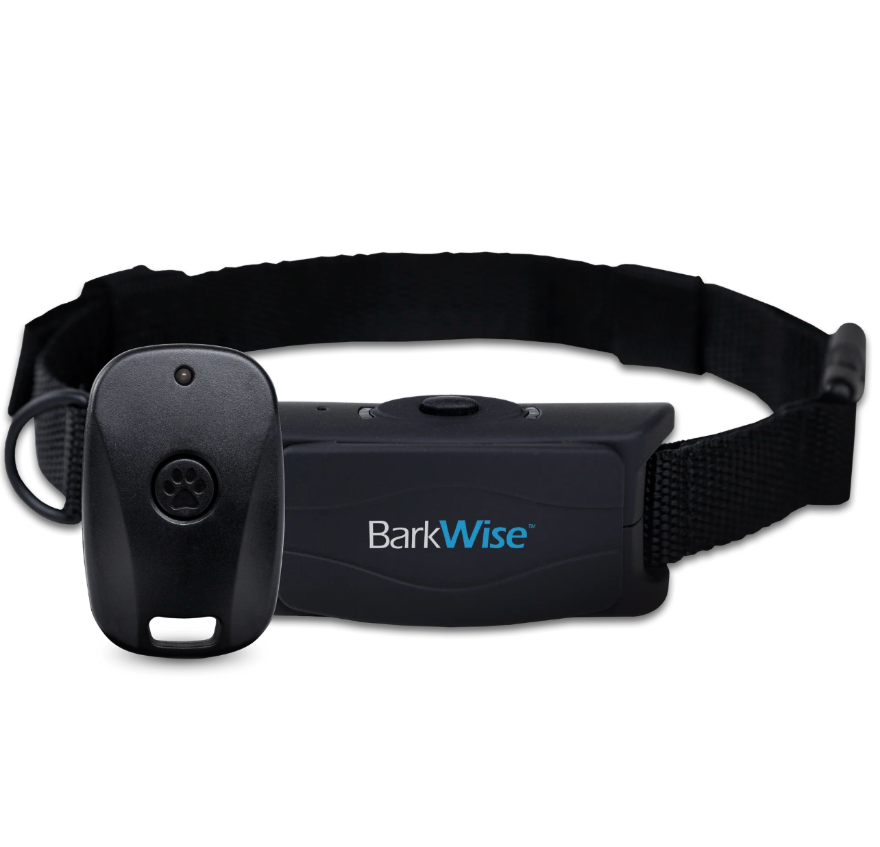 Black BarkWise dog collar on a white background New Zealand