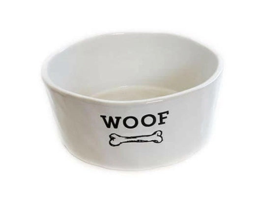 Handcrafted dog bowl.