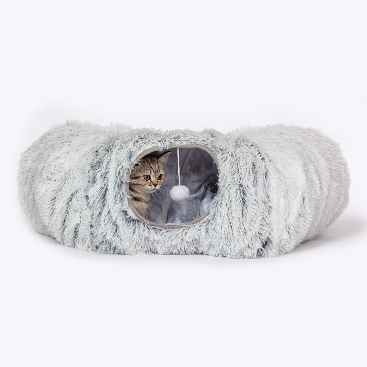 Danish Design Cat Tunnel Fur Grey
