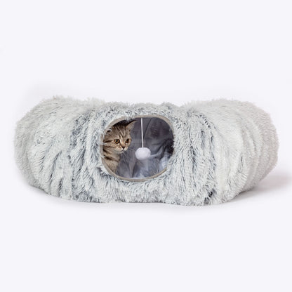 Danish Design Cat Tunnel Fur Grey