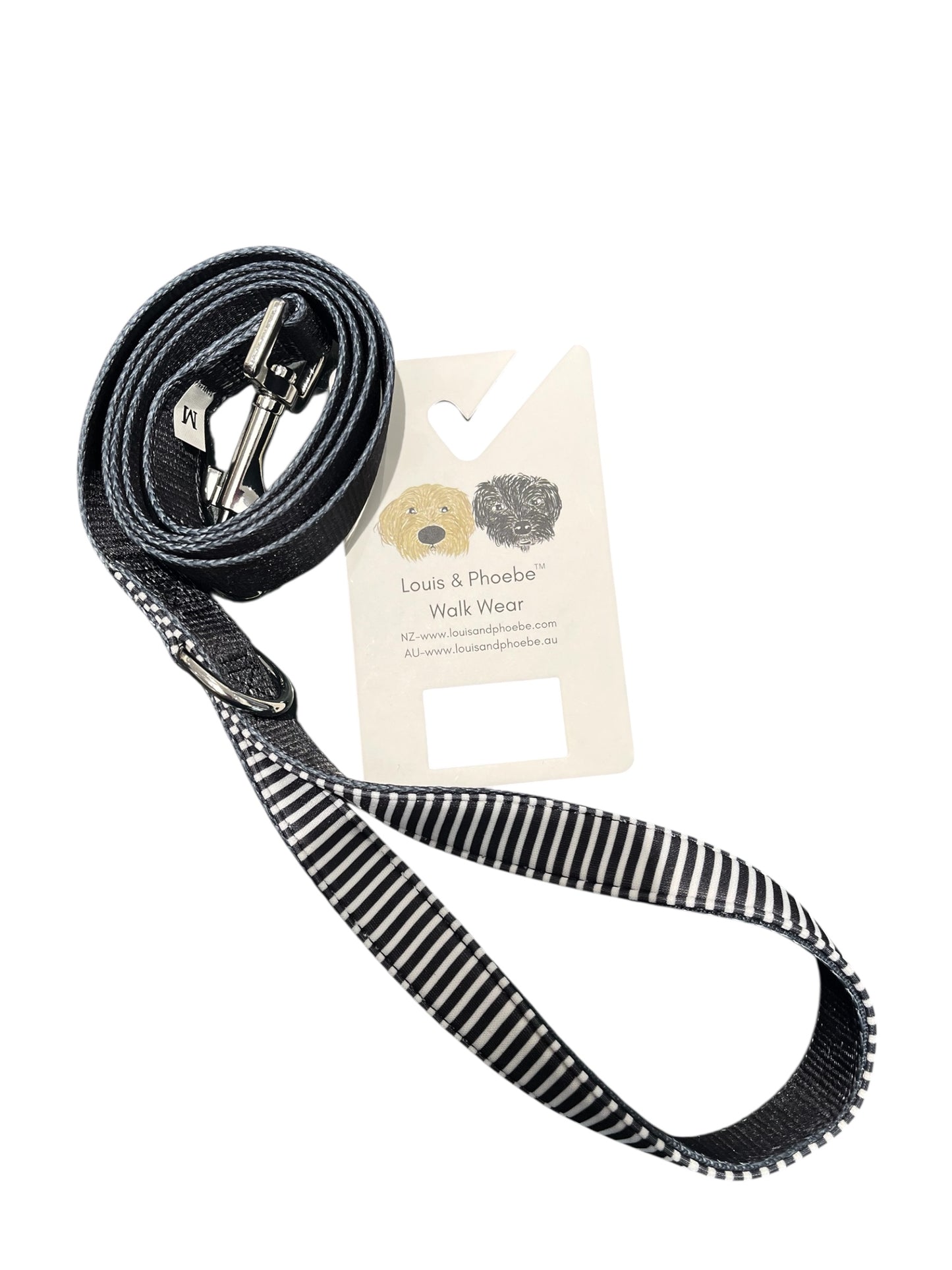 Candy Stripe dog lead black
