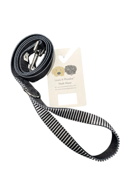 Candy Stripe dog lead black