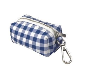 Navy and white Dog waste bag holder