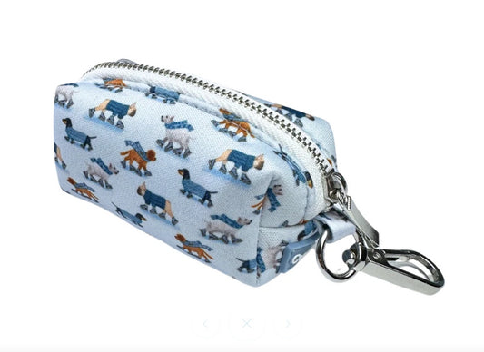 Poo bag holder skating dogs design