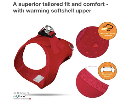 Showing the benefits of the Softshell dog harness.