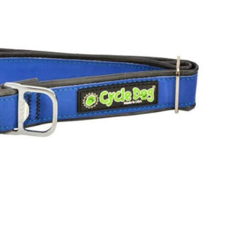 Made from recycled inner tubes highly durable and highly reflective.